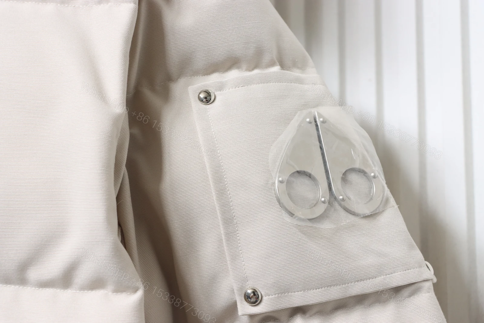 View 8 of Moose Knuckles Men's Shearling 3Q Jacket off-white