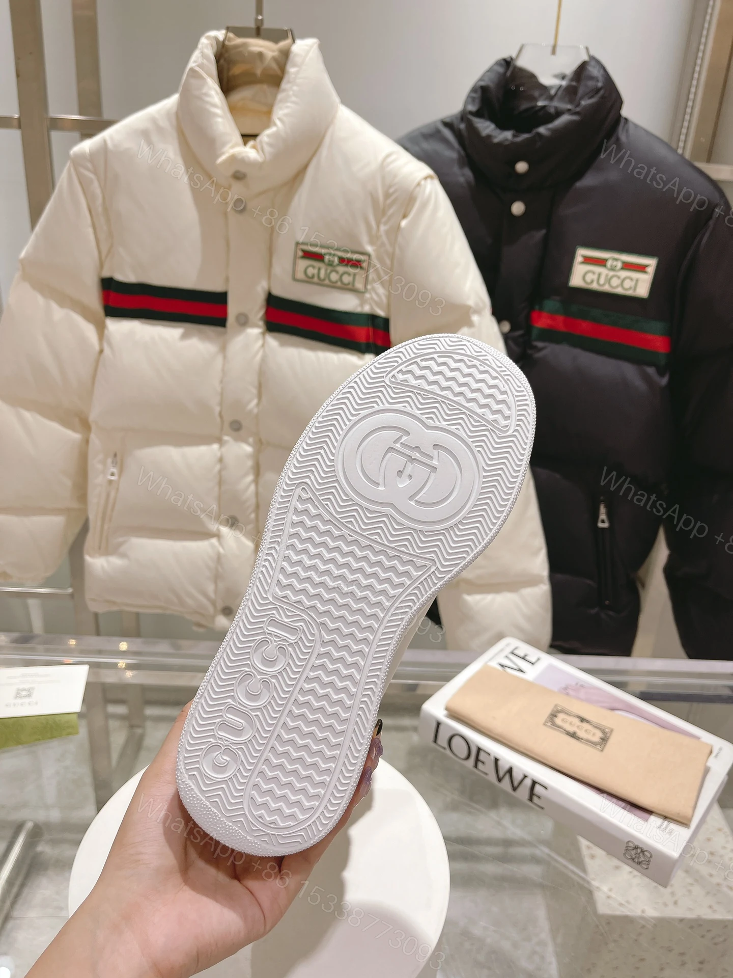 View 8 of GUCCI HORSEBIT CHEVRON QUILTED BOOTS WHITE