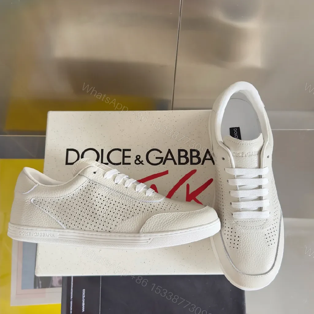 View 9 of Off-White Leather Sneaker: Minimalist, Perforated, Comfortable