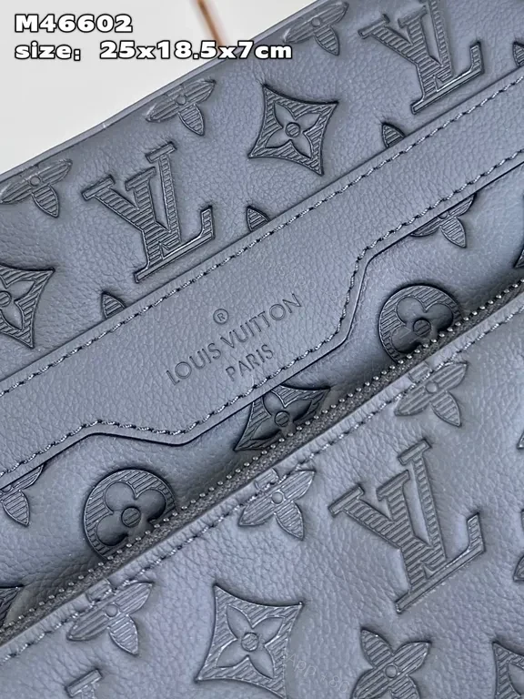 View 7 of Navy Calfskin Monogram Crossbody: Compact Luxury Carry