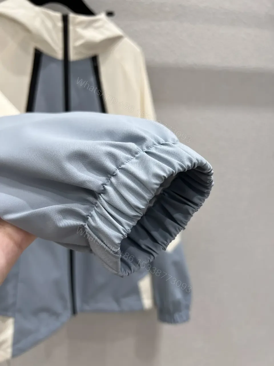 View 10 of Color-Block Windbreaker with Subtle Luxe Details