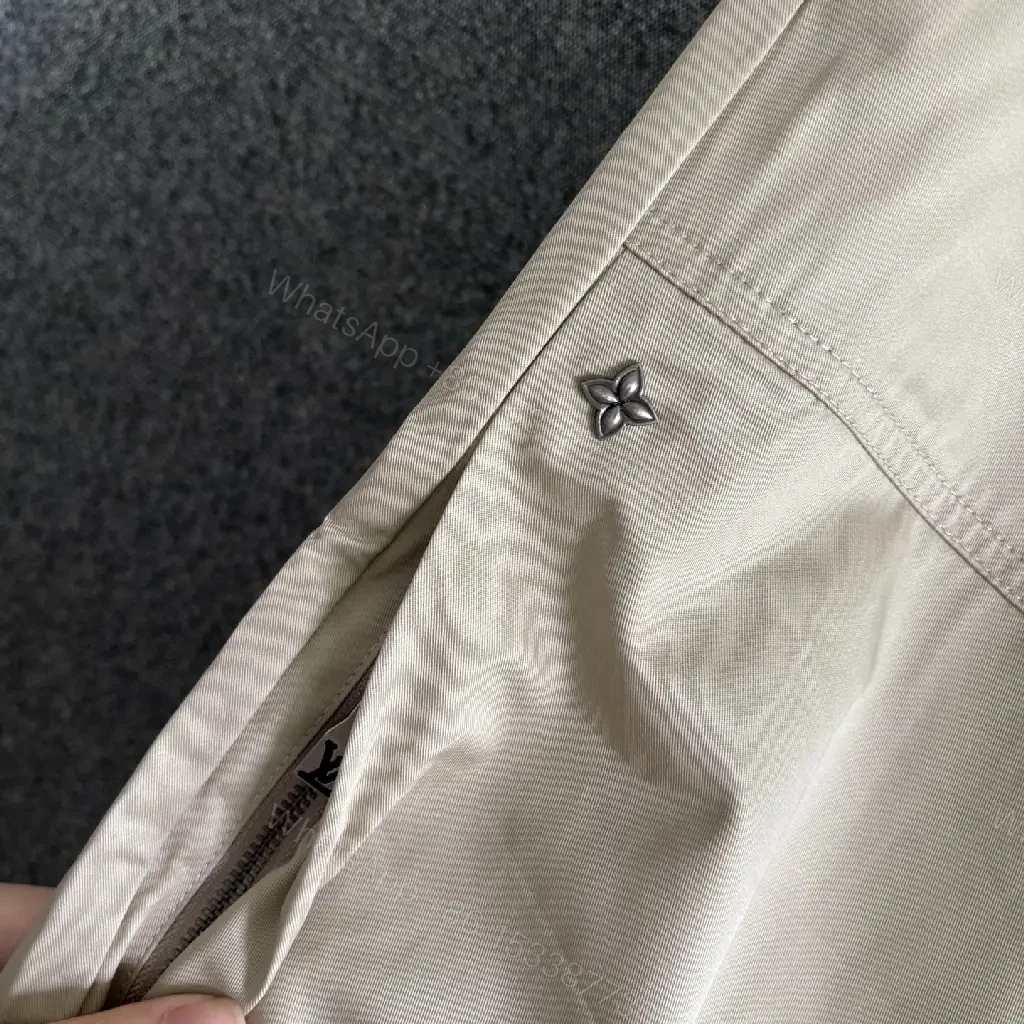 View 8 of Beige Cargo Pants with LV Monogram Patch