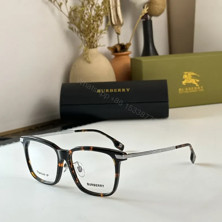 View 4 of Burberry Black & Gold Acetate Titanium Eyeglasses - Luxury Everyday