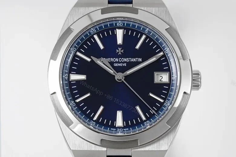 View 2 of GS Factory Vacheron Constantin Overseas 4500V Series Steel Watch – Blue Dial, 41mm Stainless Steel Case, Rubber Strap, Automatic Cal.5100 Movement, 60-Hour Power Reserve, Geneva Seal Certified
