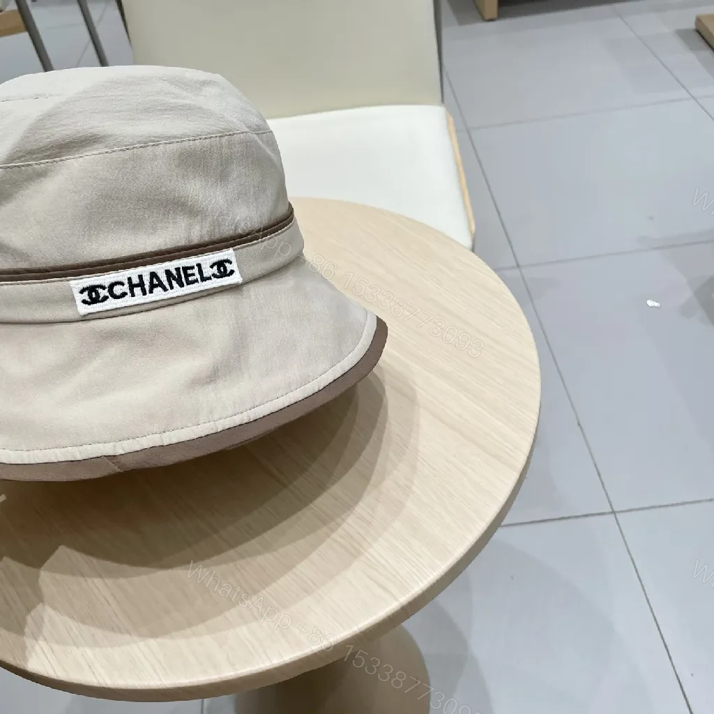 View 8 of Beige Lightweight Bucket Hat with Subtle Logo Patch, Classic Style