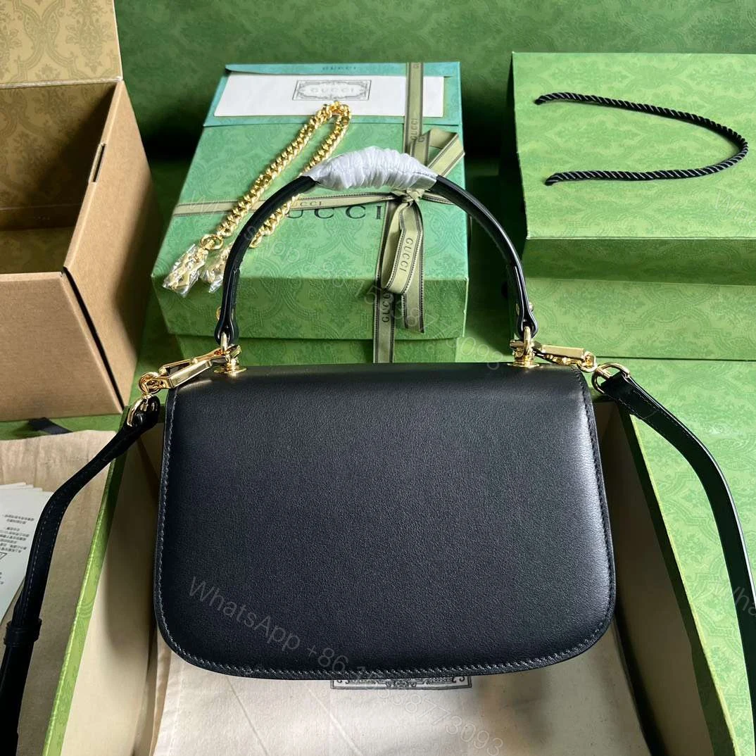 View 7 of Branded Women’s Handbag Gucci Blondie Handle Super Smooth Leather 23x15cm