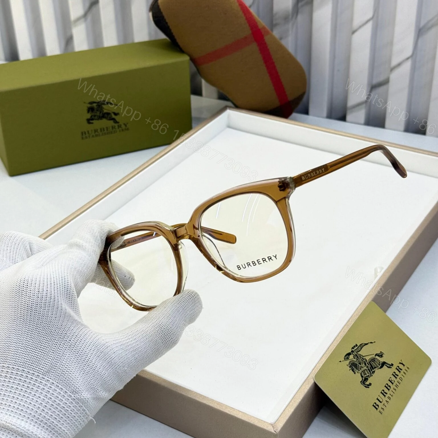 View 2 of Burberry Round Unisex Eyeglasses Black