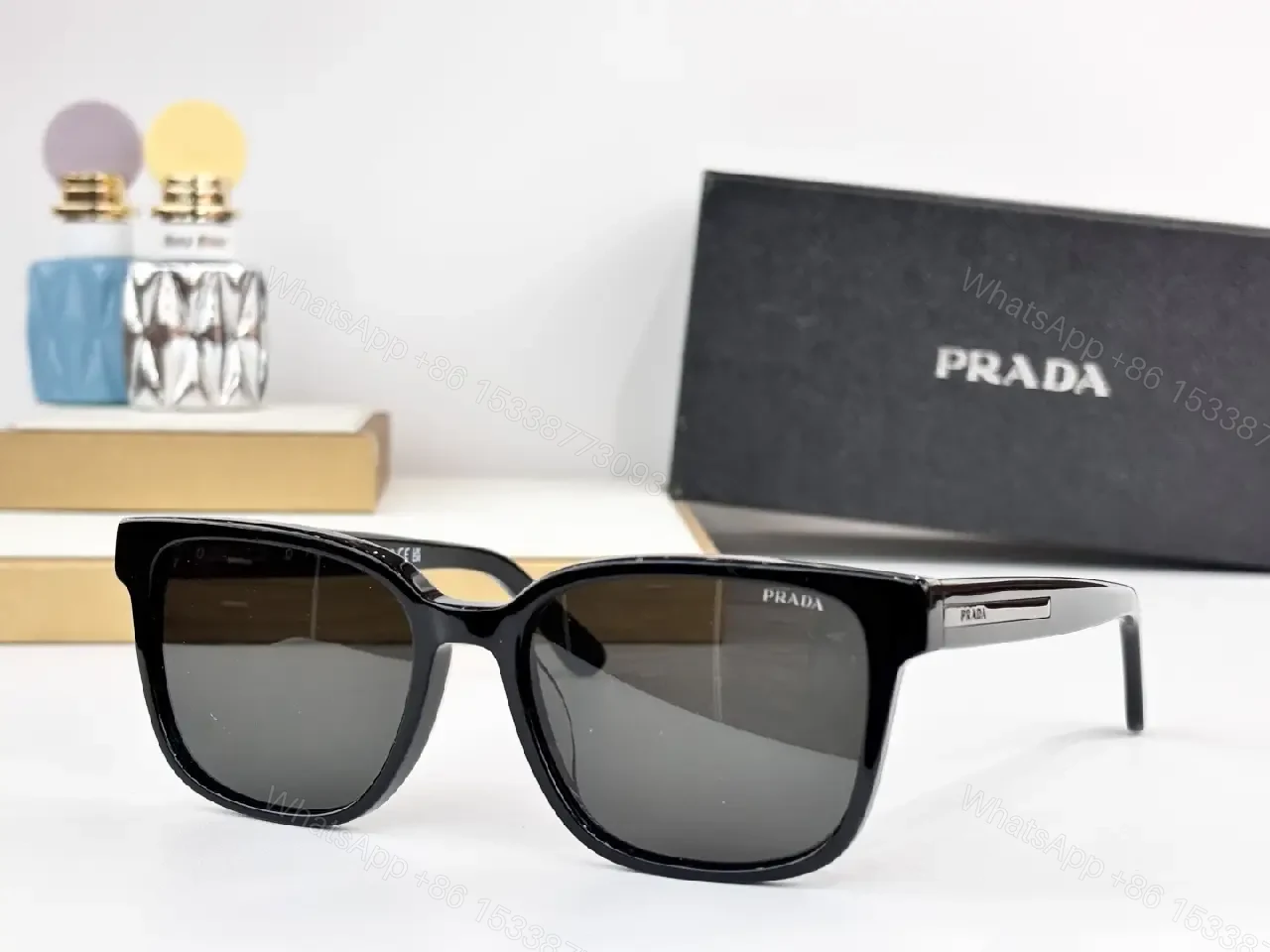 View 8 of Bold-Frame Acetate Sunglasses: Modern Luxury, UV Protection