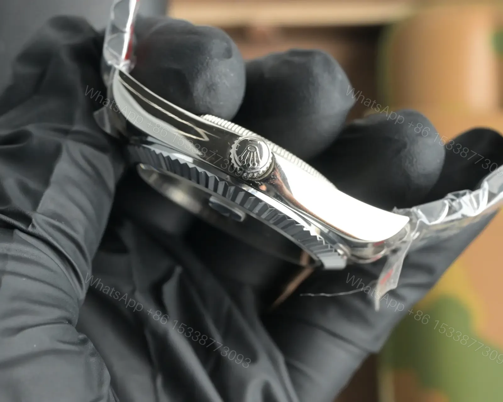 View 5 of Rolex Datejust 41 Stainless Steel Fluted Slate – Roman Grey Dial Jubilee 126334-0022
