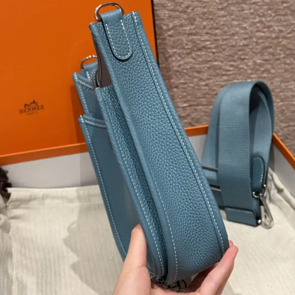 View 5 of 高仿Hermes*Evelyne23系列H087941CKU2牛仔藍銀扣純手工