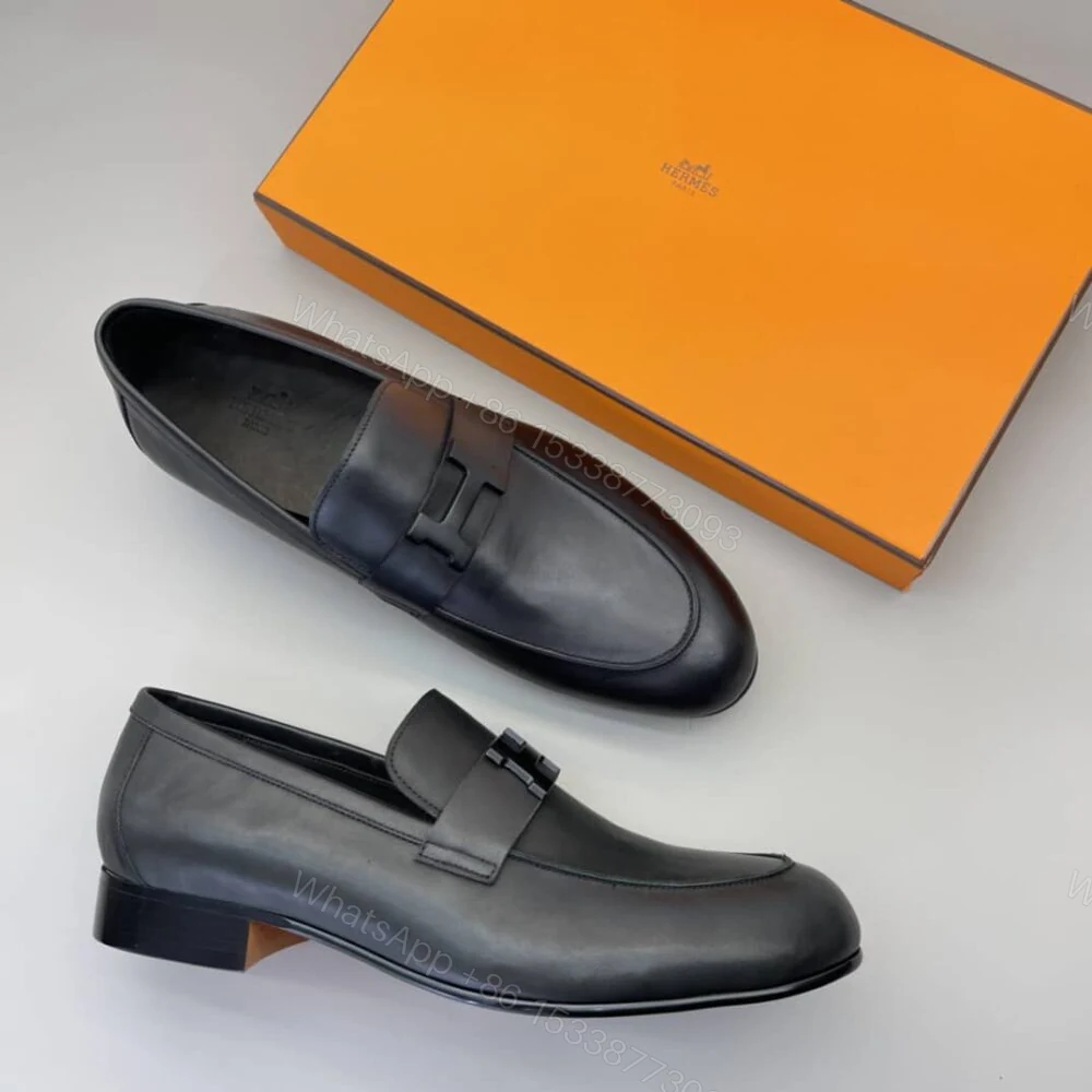 View 3 of Hermes Paris Loafer Black With Black Metal H232903ZA02395