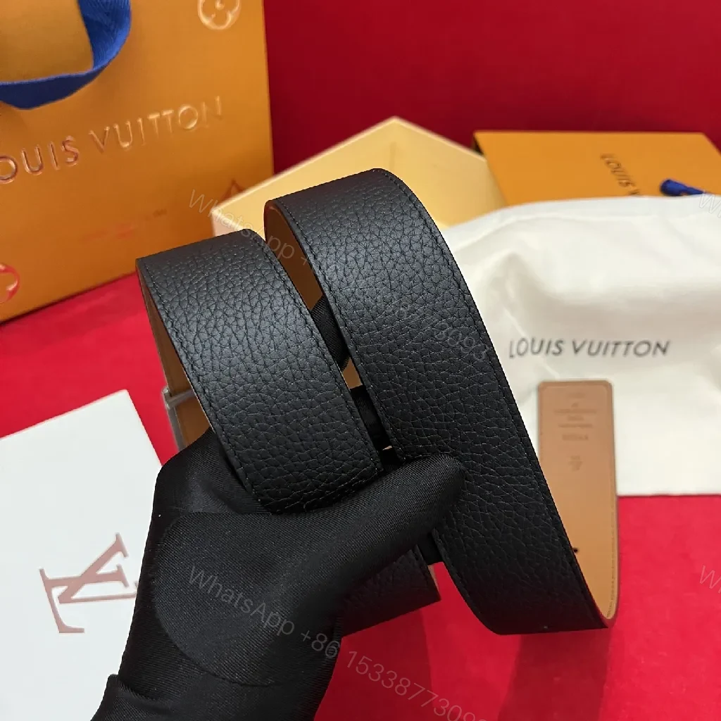View 6 of Leather Belt + Calfskin + Minimalist + Subtle Signature Buckle + Belt