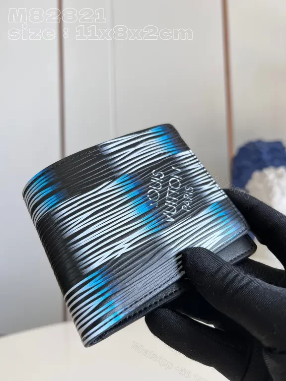 View 7 of Graphic Stripe LV Wallet: Leather, Modern, Luxeâ€”Compact Design