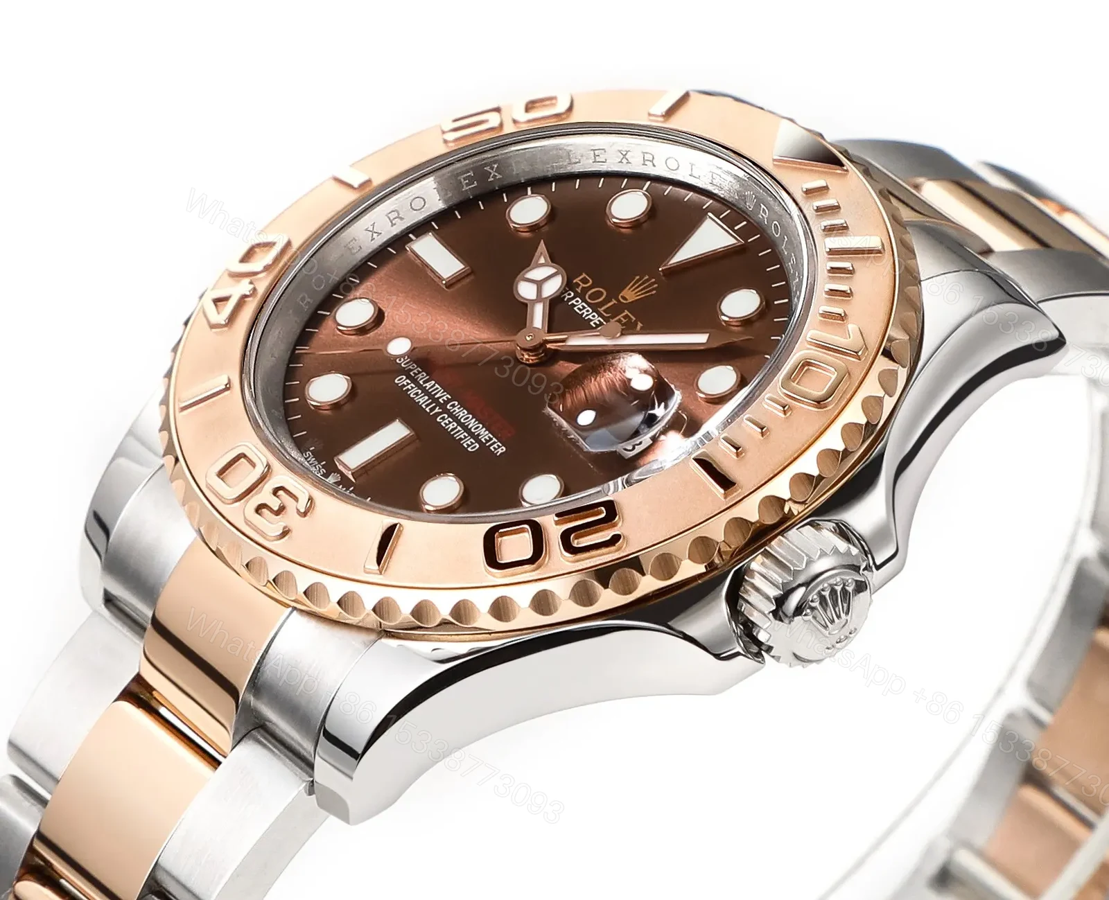 View 3 of RM Factory Clean Factory Rolex Yacht-Master 40 Rose Gold Brown Dial