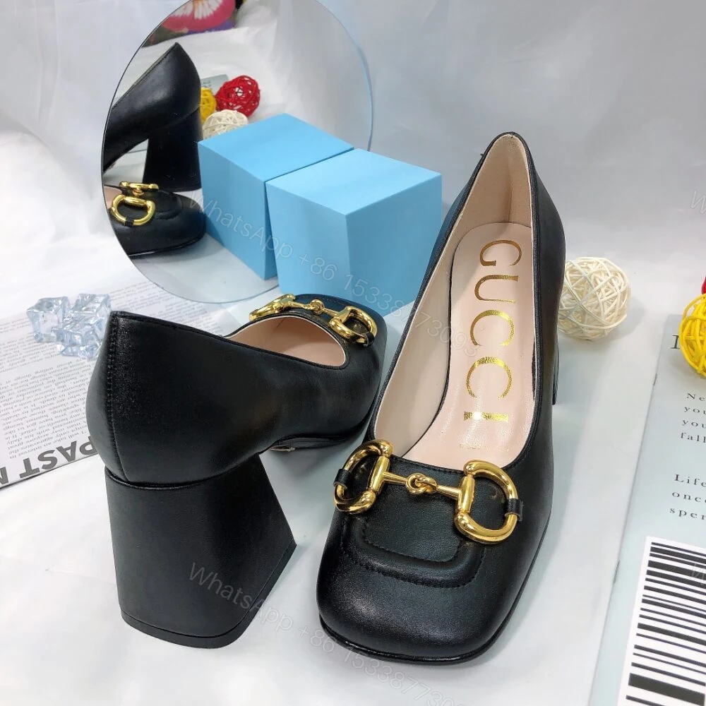 View 3 of Gucci Women’S Mid Heel Pump With Horsebit Black 643886 C9D00 1000