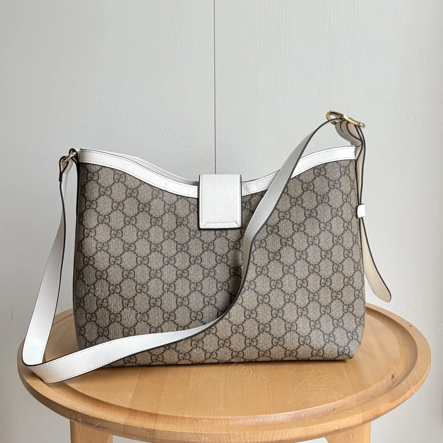 View 5 of GUCCI PADLOCK GG MEDIUM SHOULDER BAG WHITE 29CM