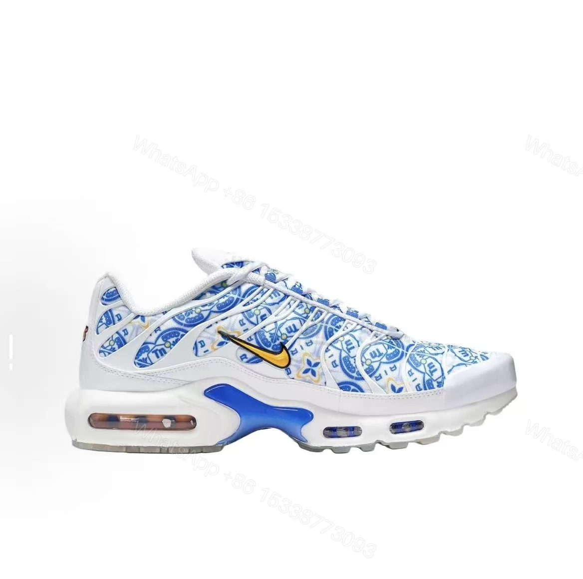 Nike Air Max Plus Blue and white pattern — view 2