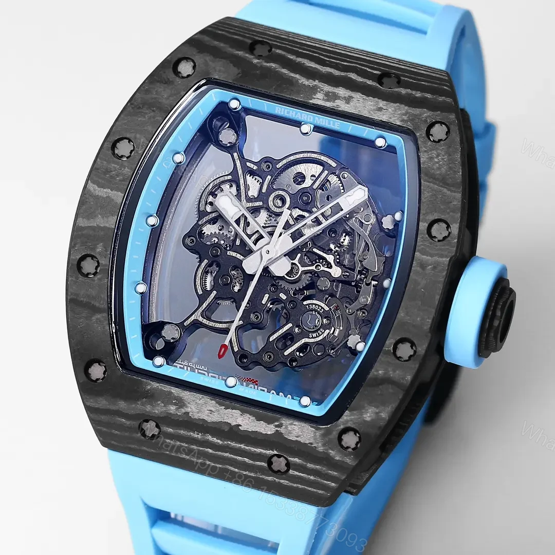 View 5 of EUR Factory Richard Mille RM055 Blue Carbon Fiber Watch