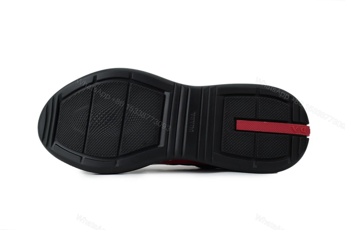 View 4 of Prada Sneakers Red and black combination