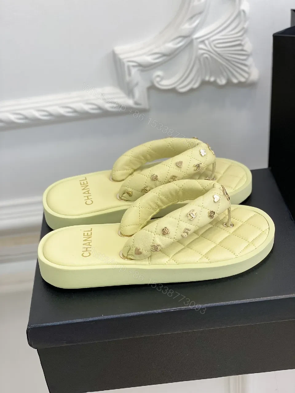 View 2 of Pastel Quilted Slider Sandals – Luxury Comfort Footbed