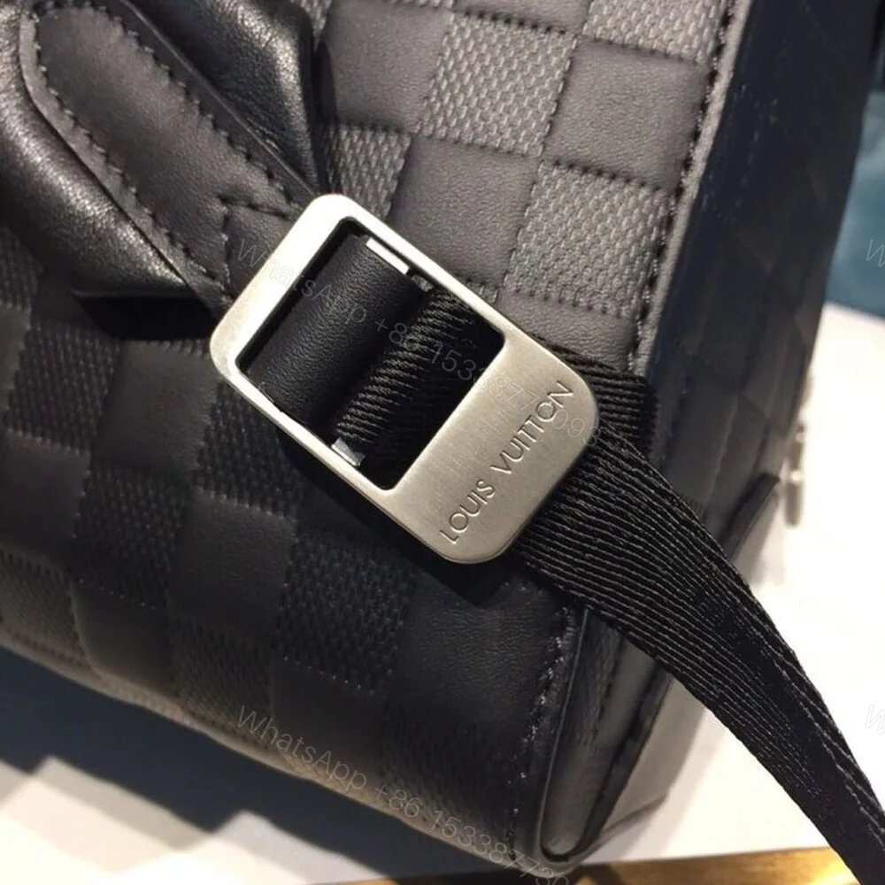 View 13 of Louis Vuitton Campus Backpack Damier Infini Onyx Silver 39Cm LV N40306