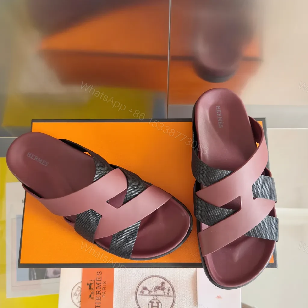 View 7 of Bold Burgundy Vegan Leather Sandals – Architectural Straps, All-Day Comfort