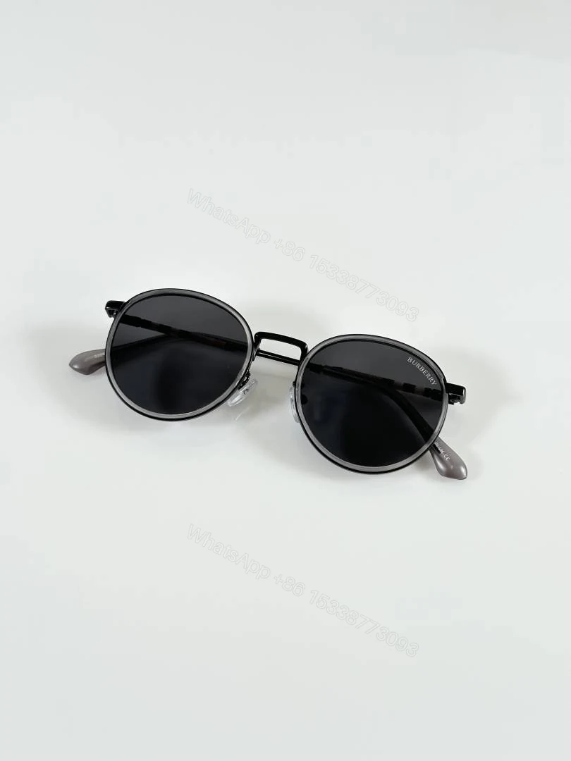 View 3 of First Copy Burberry Black Round Unisex Sunglasses UV Protection Premium Quality