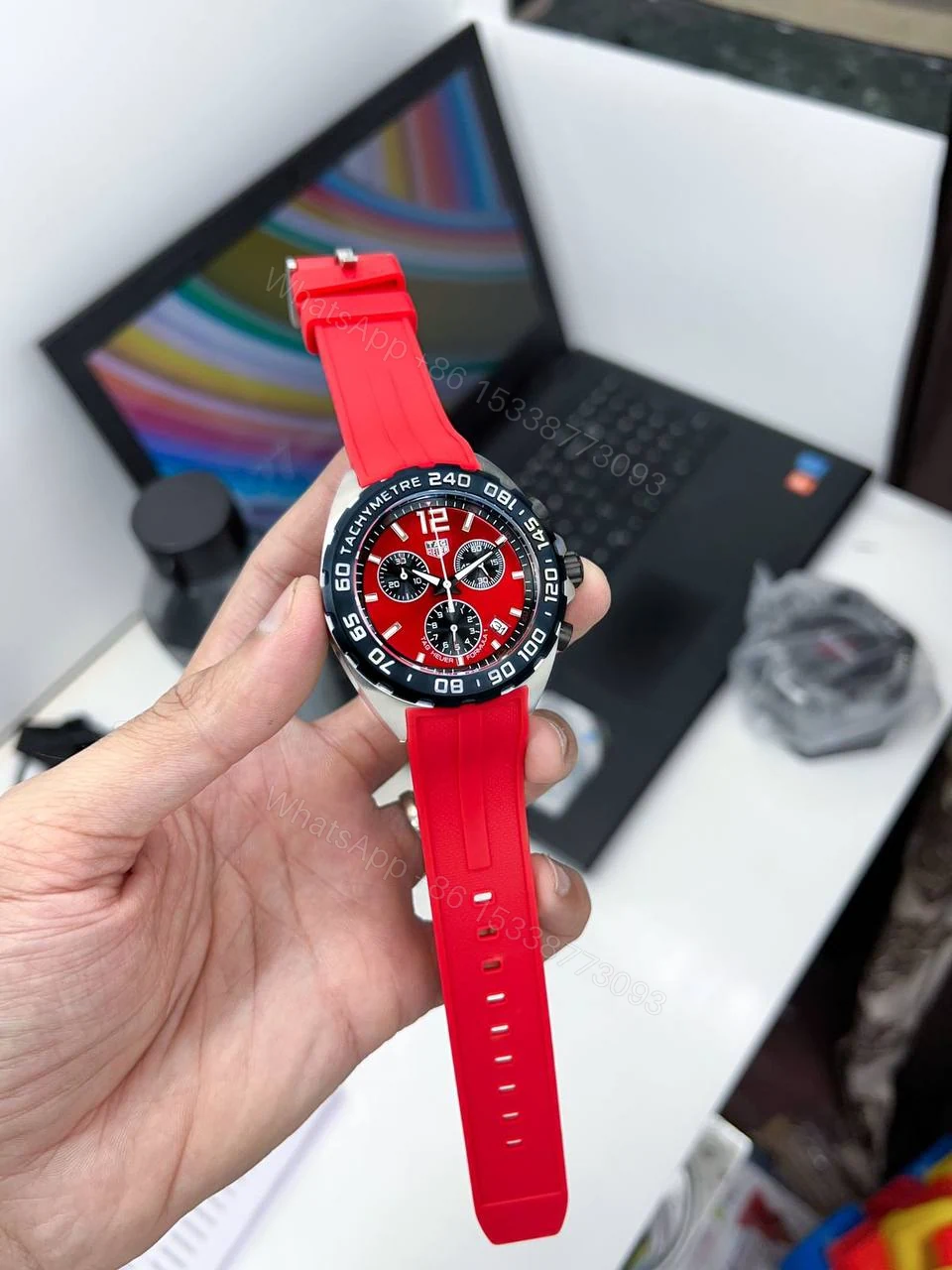 View 3 of Tag Heuer Formula 1 Red Chronograph 40mm Quartz