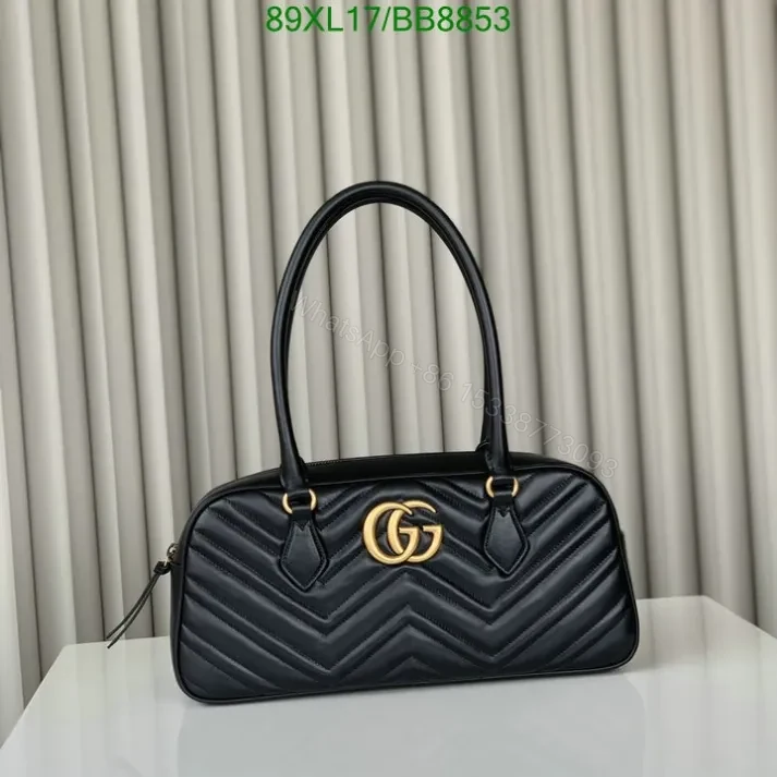 View 7 of Gucci Faux GG Marmont White Top Handle Bag BB8853
