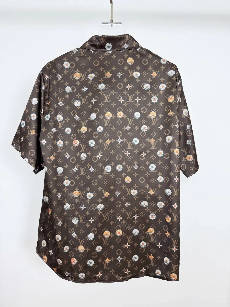 View 6 of Patterned Luxury Shirt-Jacket with LV-Inspired Print