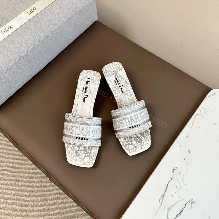 View 7 of Dior-Embossed Luxe Slides: All-Day Comfort & Style