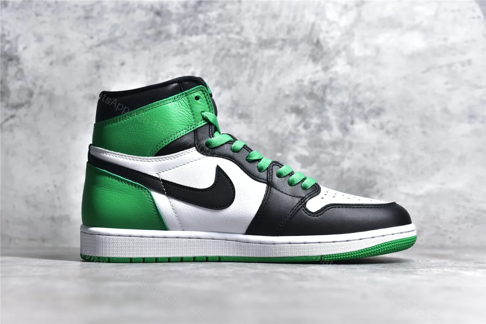 View 6 of Air Jordan 1 Retro High “Lucky Green” Black Reps