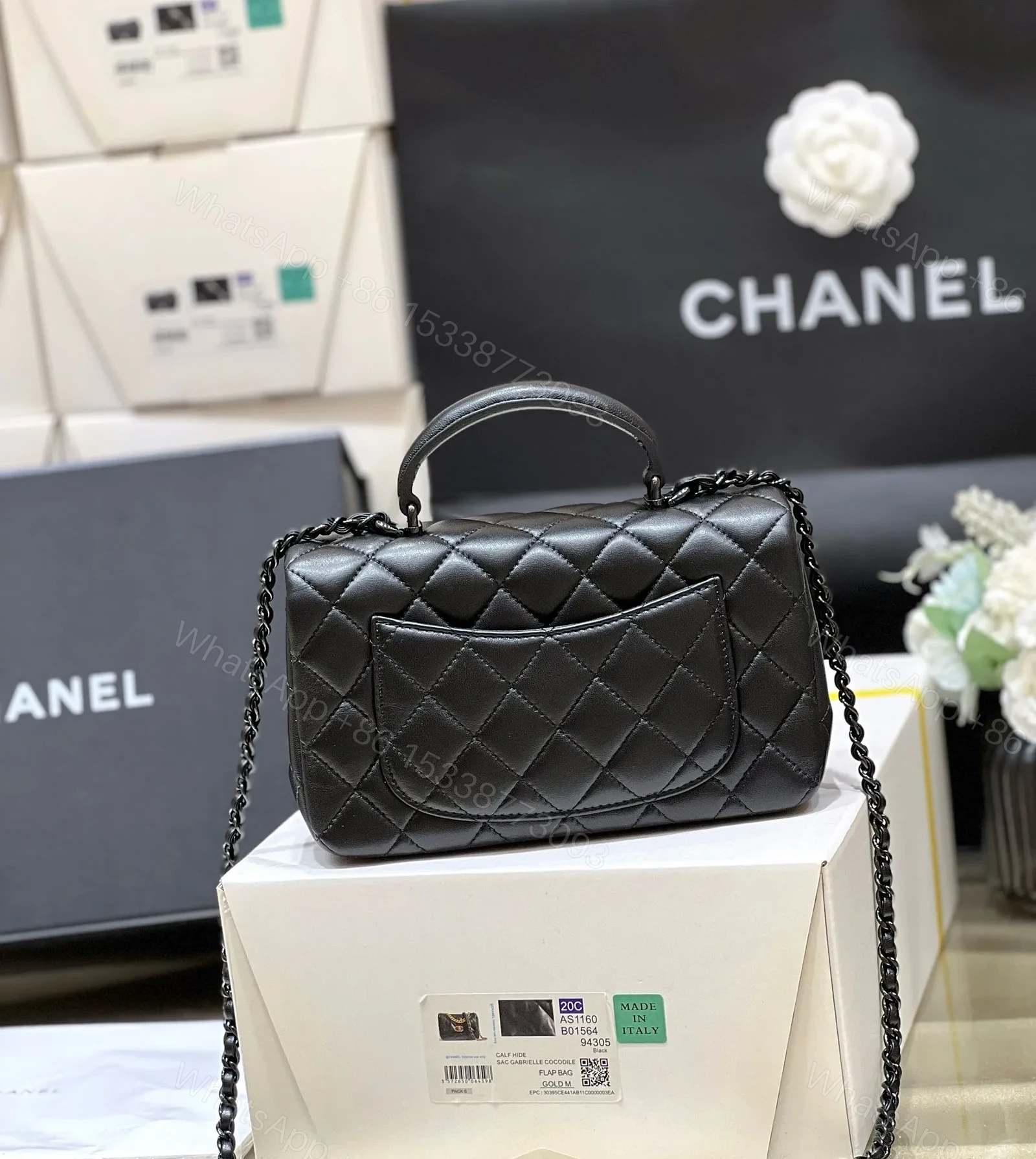 View 2 of Chanel 20C AS1160 mini top handle flap