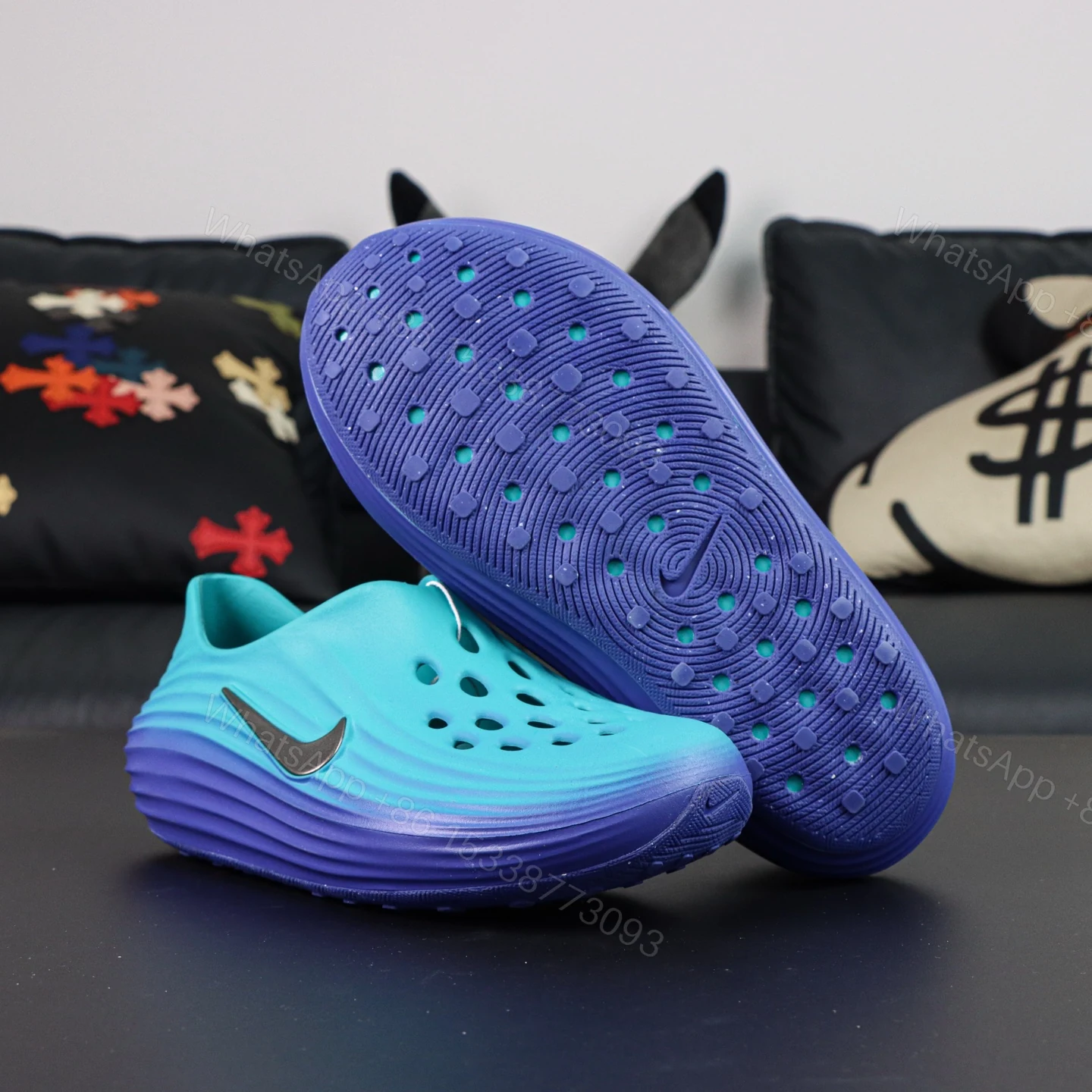 View 3 of Nike ReactX Rejuven8 Perforated Blue