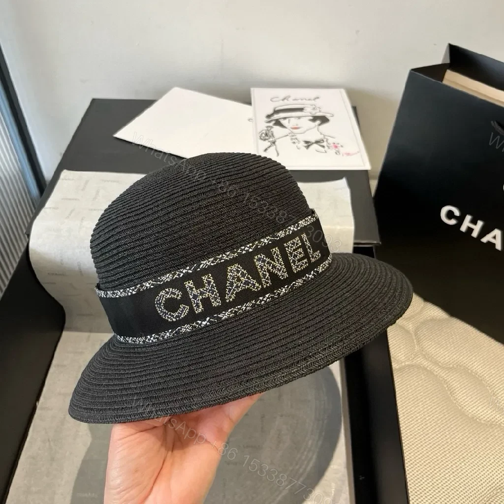 View 8 of Charcoal Raffia Wide-Brim Hat with Luxe Band