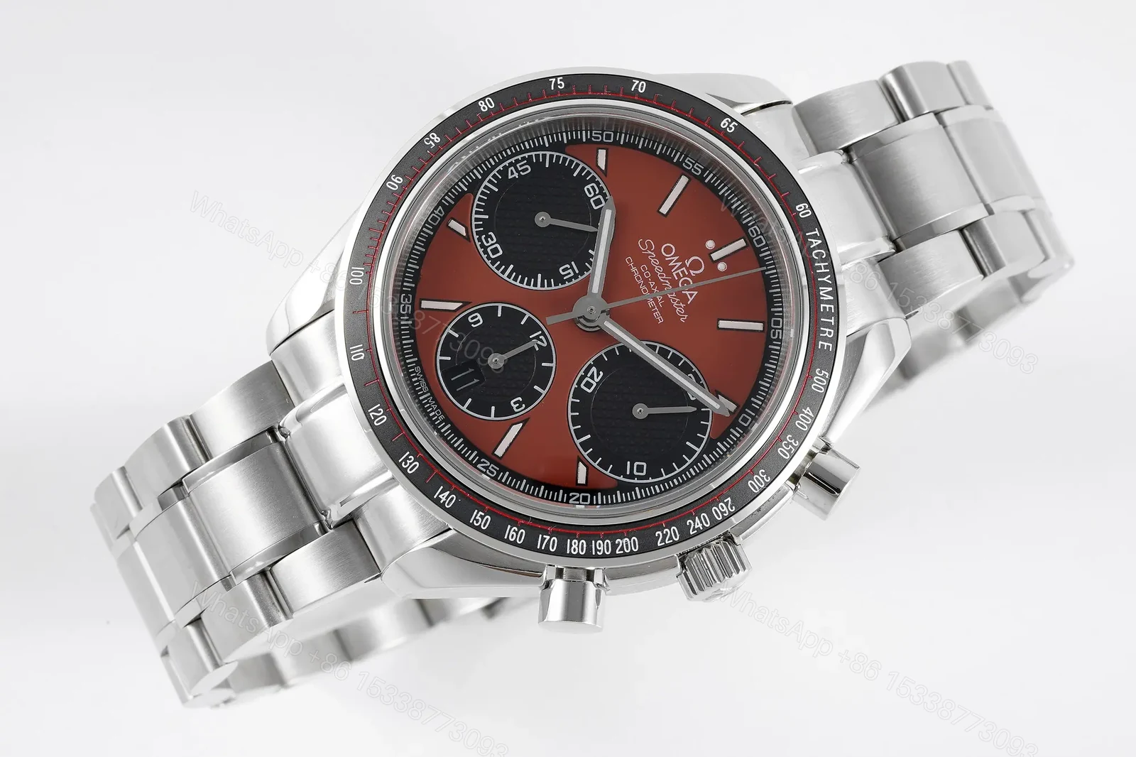 View 4 of Omega Speedmaster 326.32.40.50.06.001 Multifunction Chronograph Watch Red Dial Stainless Steel Bracelet