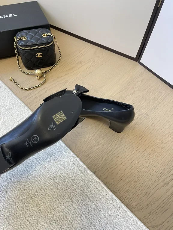 View 7 of Chanel-Inspired Luxury Ballet Flats with Signature Bow