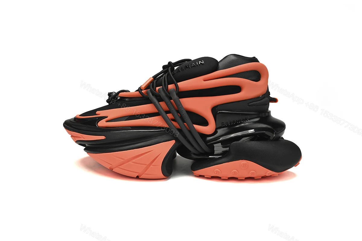 View 10 of BALMAIN Multikolor Buty sportowe Black orange YM1VJ309