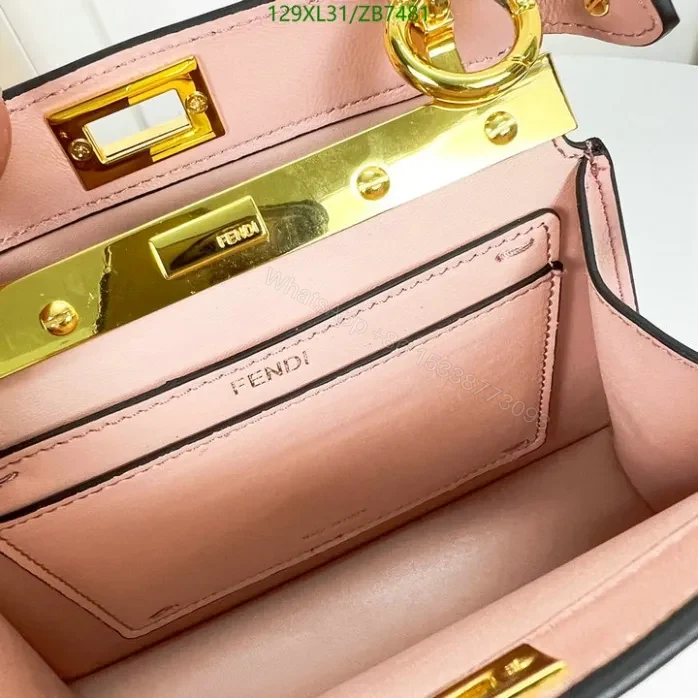 View 28 of Fendi Beige Peekaboo ISeeU Small Bag ZB7481