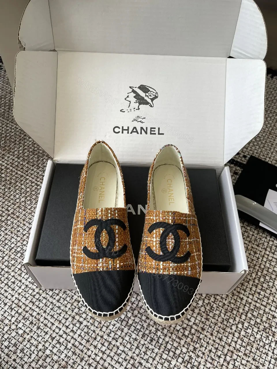 Tweed Espadrilles: Luxury Logo Cap Toe, Comfortable Style — view 1