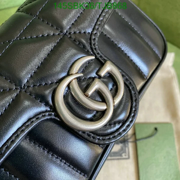 View 7 of Gucci Super Mini Bag in Blue Matelassé Chevron Leather with Silver-Toned Hardware 496474
