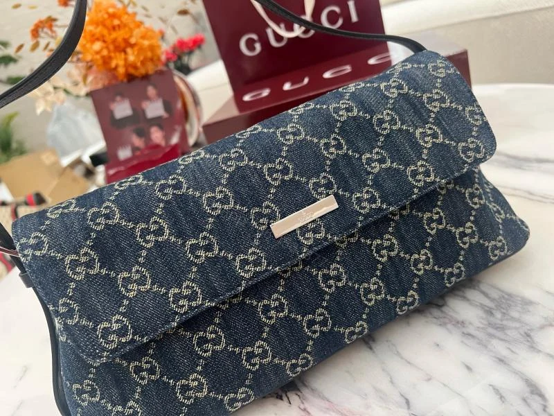 View 5 of Gucci古驰深蓝牛仔肩挎包_高仿a货厂家-奢品库