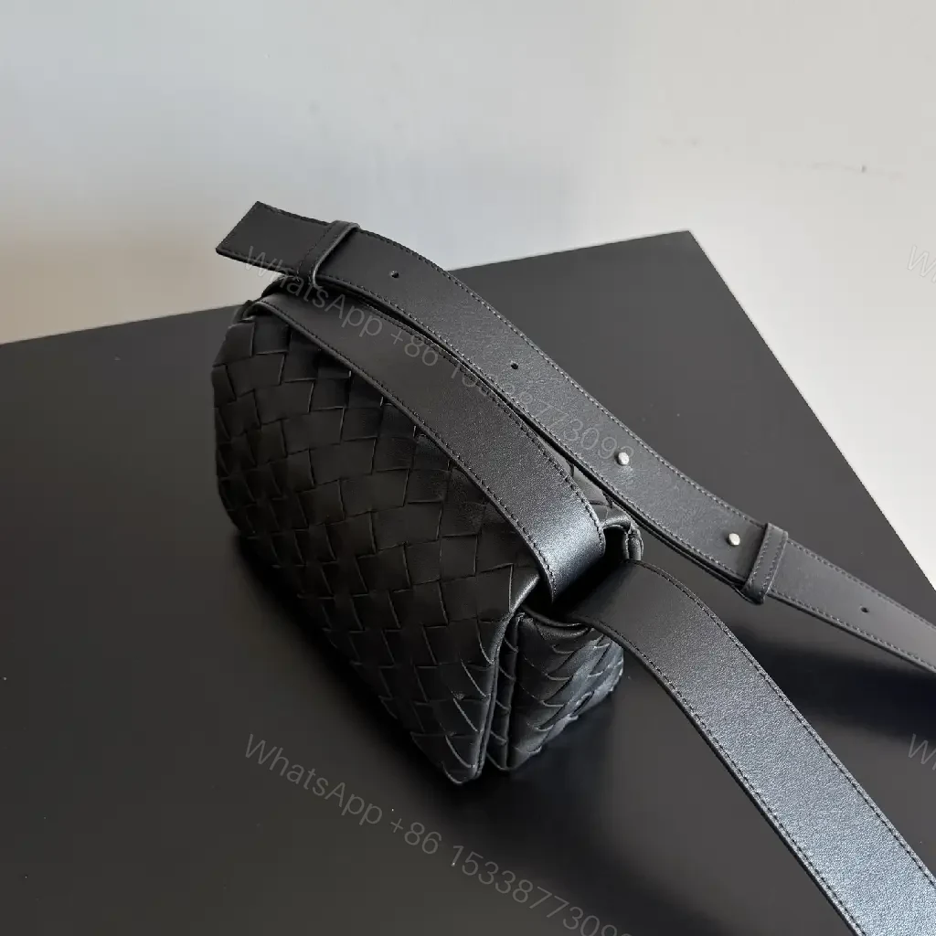 View 4 of Compact braided leather crossbody bag — timeless everyday luxury