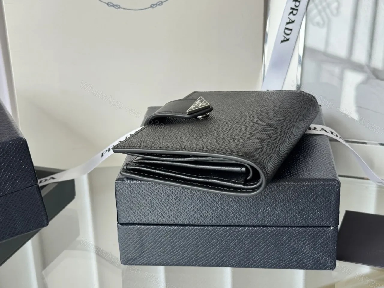 View 8 of Structured Saffiano Wallet: Luxe, Compact, Durable Everyday Use
