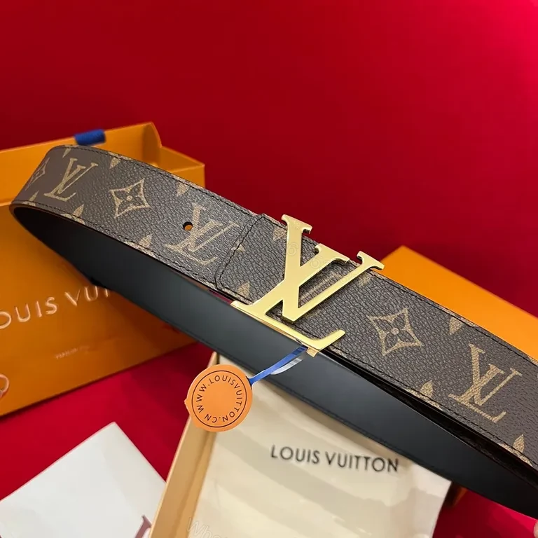 View 2 of Monogram LV Belt: Matte Buckle, Premium Leather Edge