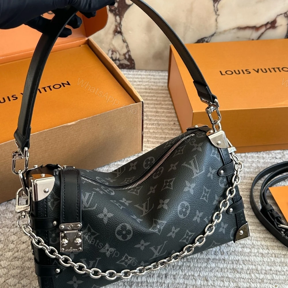View 3 of Louis Vuitton Side Trunk MM East West Monogram Eclipse 28Cm M26226