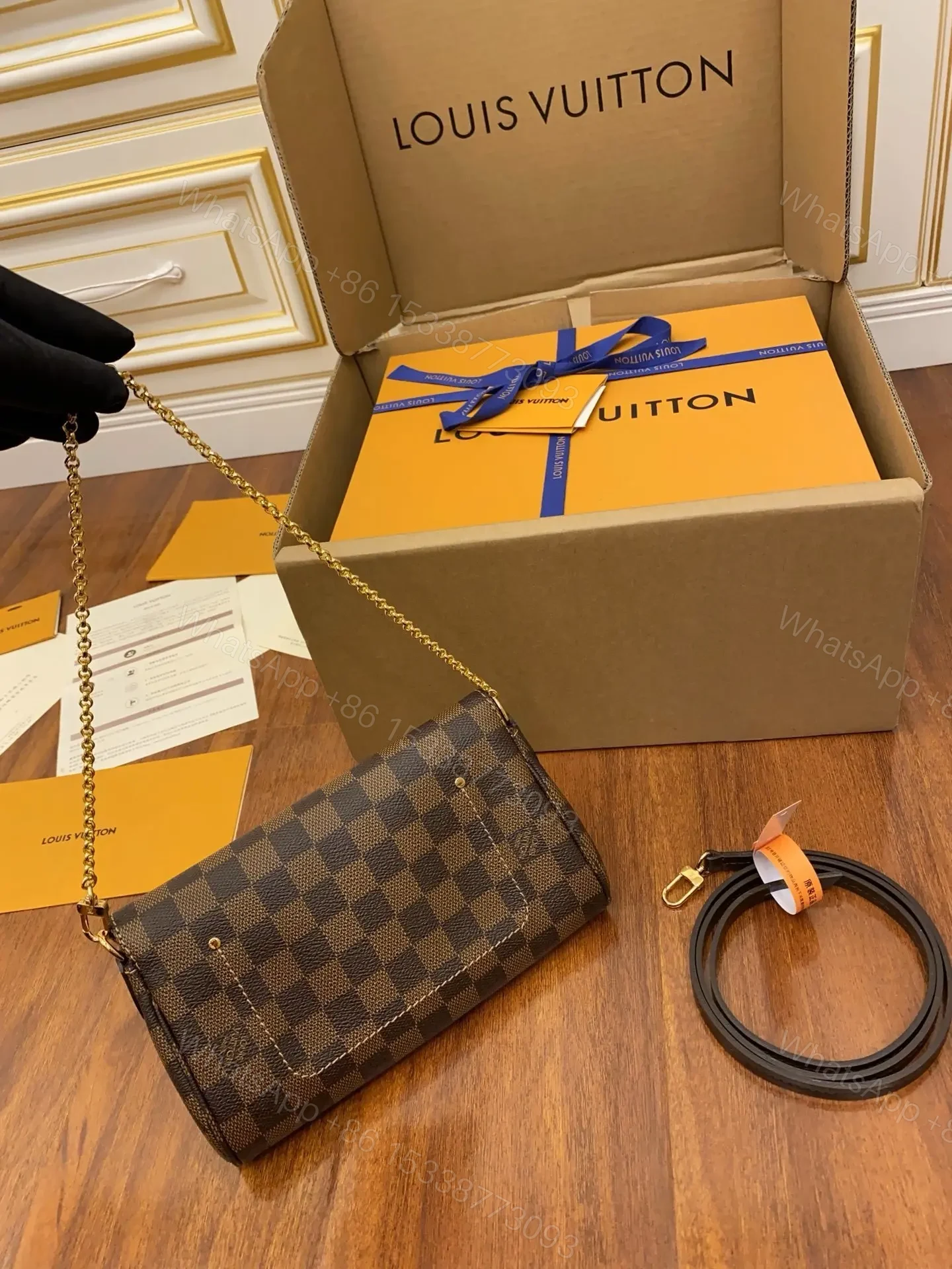 View 4 of Louis Vuitton Damier Ebene Favorite PM bag