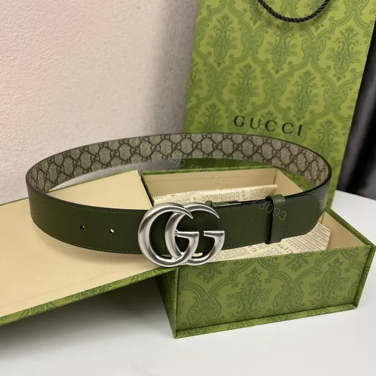 View 2 of Iconic GG Monogram Belt â€” Double-Ring Buckle Leather Edge Finish