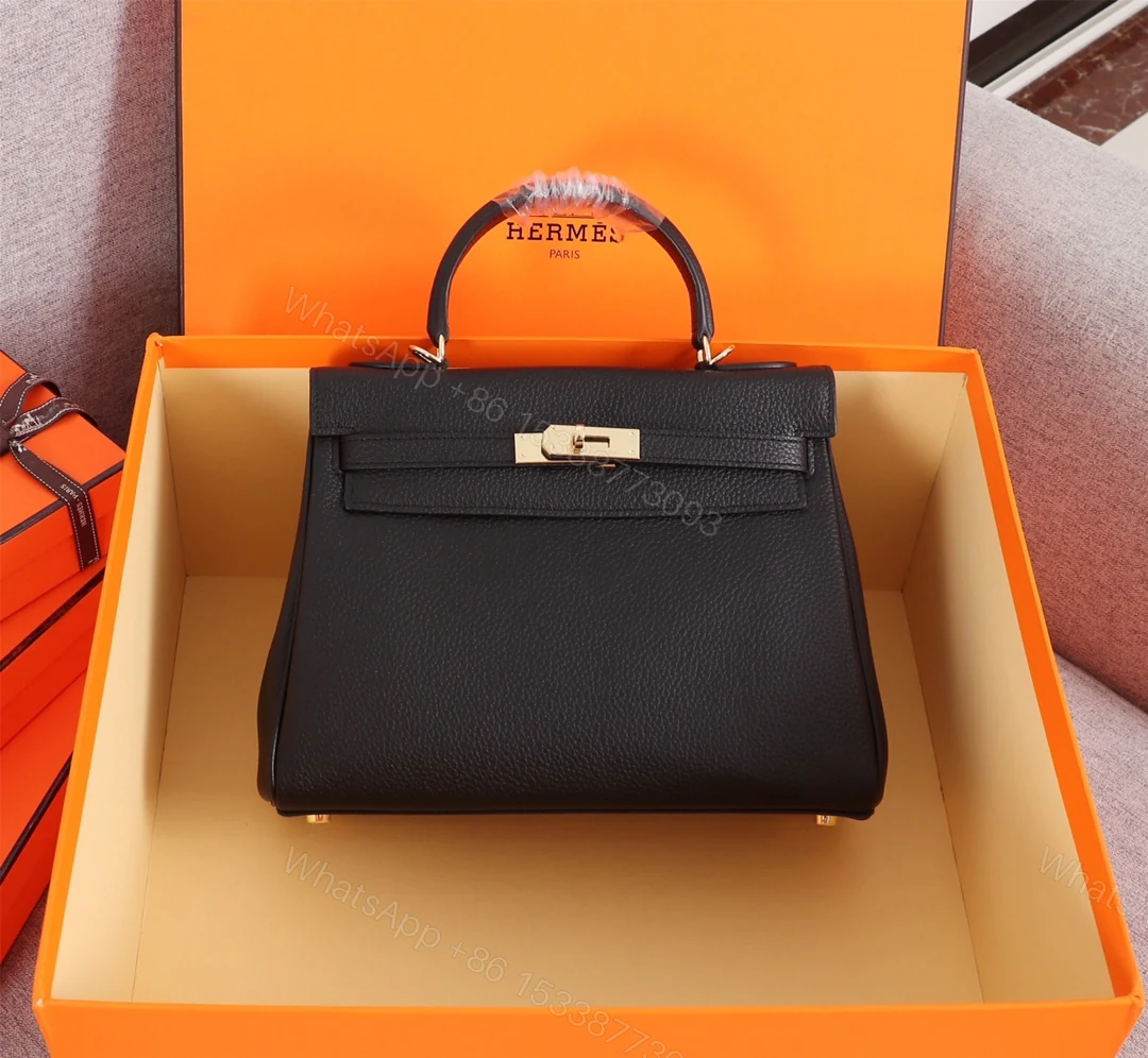 View 4 of HERMES KELLY BLACK SELLIER ROUGE EPSOM GOLD HARDWARE 32CM