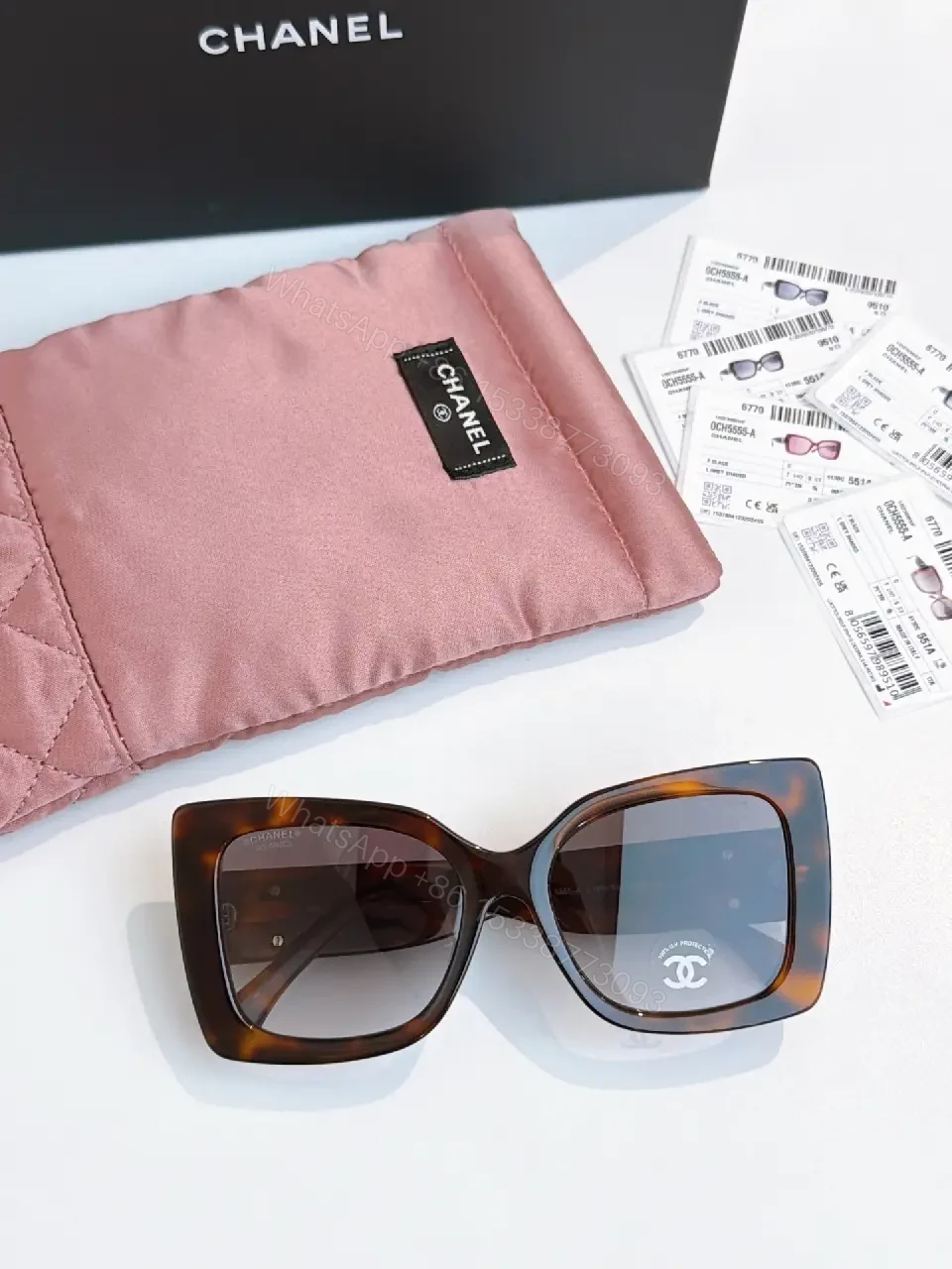 View 7 of Oversized Square Sunglasses with Luxe UV Shield, Polished Noir